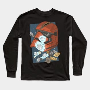 dungeon dice and light swords. Sci fi helmet. Long Sleeve T-Shirt